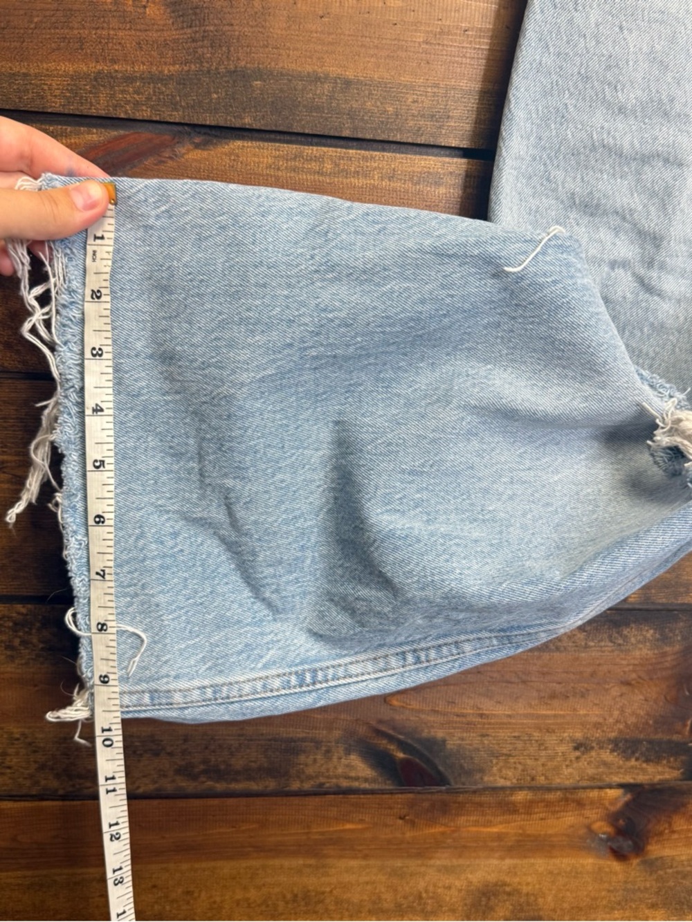 Abercrombie and Fitch Distressed Jeans Size 12 31" waist curve love 90's relaxed - Picture 12 of 14